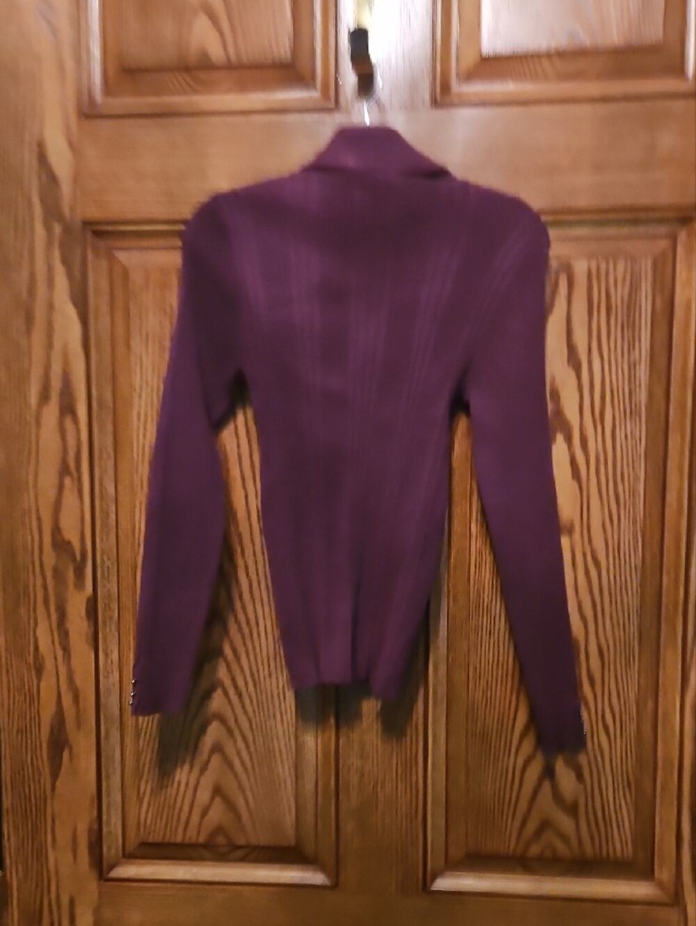 White House Black Market Deep Purple Ribbed Turtleneck Sweater